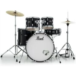 Pearl Roadshow 22" Fusion Plus Drum Kit Package In Jet Black