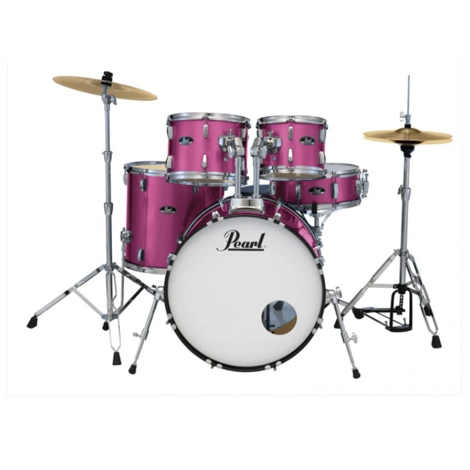 Pearl Roadshow 20" Fusion Drum Kit Package In Pink Metallic 3 Pearl Roadshow 20" Fusion Drum Kit Package In Pink Metallic