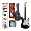 SX 4/4 Size Electric Guitar Kit In Black -Musical Instrument Store se1skb