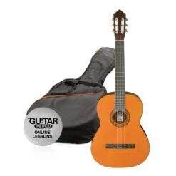 Ashton CG44 Nylon String Guitar Pack Natural Amber