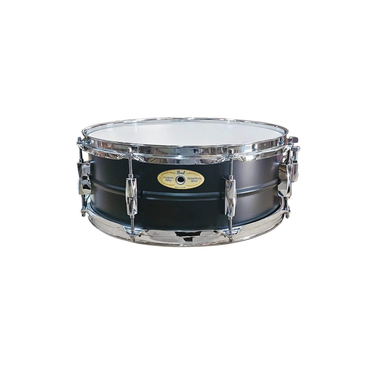 Pearl Sensitone Steel 14" X 5.5" Limited Edition Snare Drum In Matte Black 3 Pearl Sensitone Steel 14" X 5.5" Limited Edition Snare Drum In Matte Black