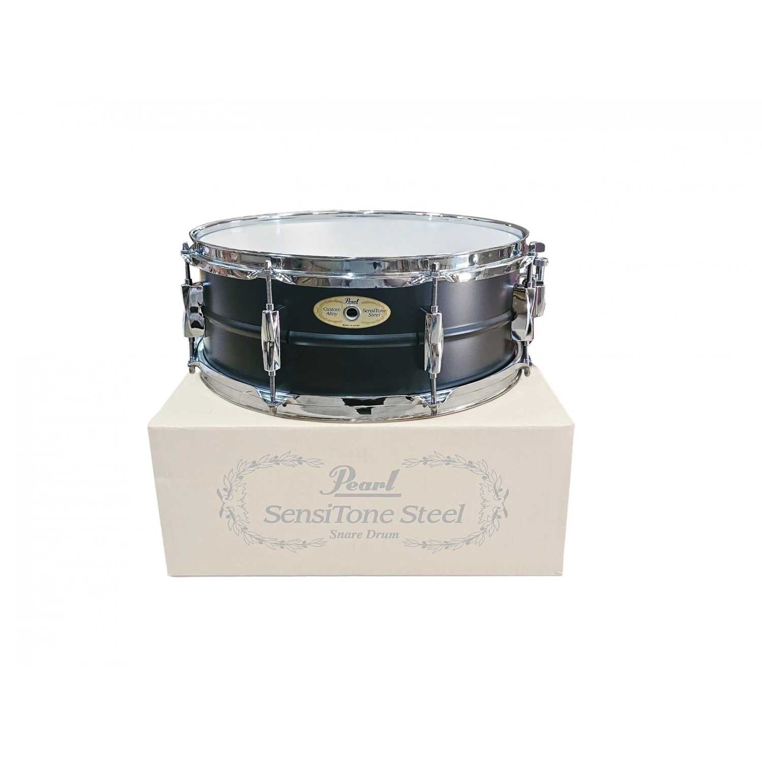 Pearl Sensitone Steel 14" X 5.5" Limited Edition Snare Drum In Matte Black 4 Pearl Sensitone Steel 14" X 5.5" Limited Edition Snare Drum In Matte Black - Image 2