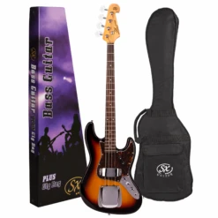 SX VEJ62 Vintage 62 Jazz Style Bass Guitar In Tobacco Sunburst