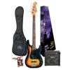 SX Vintage Style Bass And Laney LX15B Amp Starter Pack In 3 Tone Sunburst 1 SX Vintage Style Bass And Laney LX15B Amp Starter Pack In 3 Tone Sunburst -Musical Instrument Store vep62ts pk2