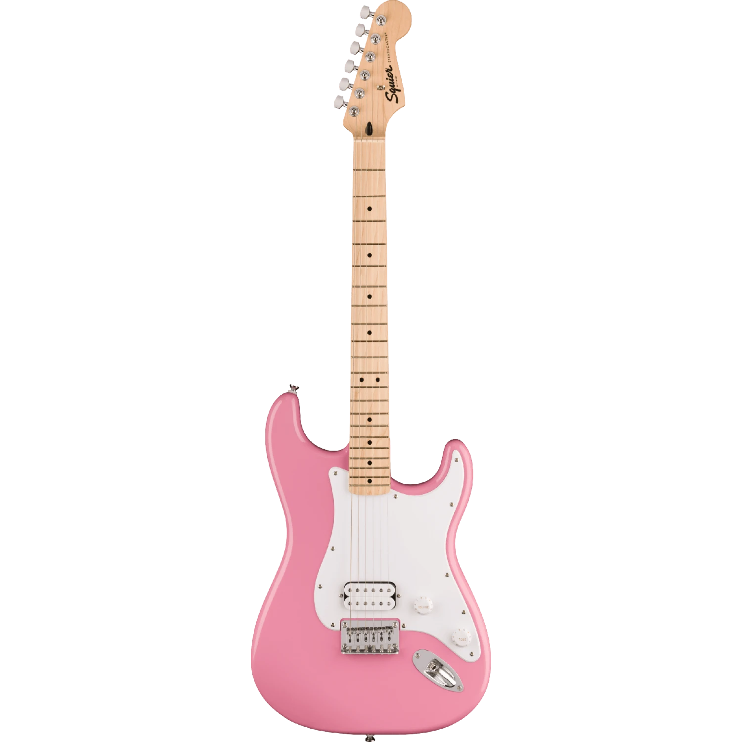 Squier Squier Sonic™ Stratocaster HT H, Maple Fingerboard, White Pickguard, Flash Pink 3 Squier Squier Sonic™ Stratocaster HT H, Maple Fingerboard, White Pickguard, Flash Pink